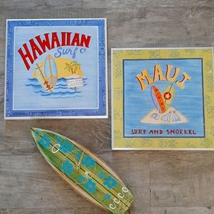 Surfing themed wall art